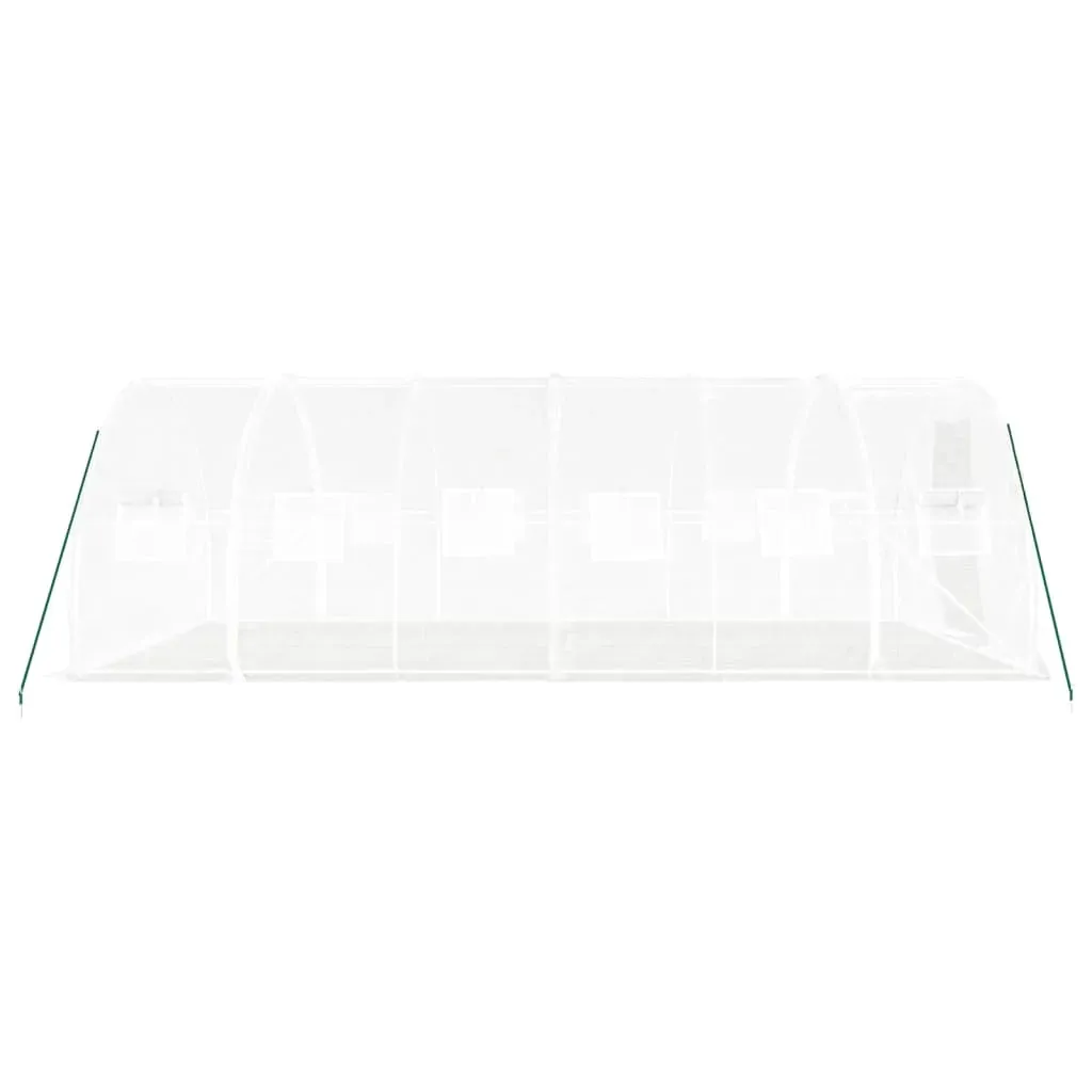 Greenhouse with Steel Frame White 18 m² 6x3x2 m Price