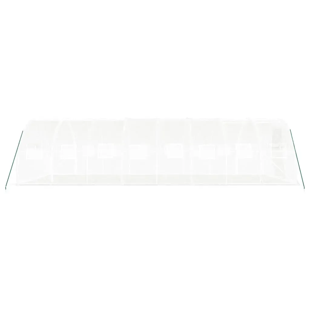 Greenhouse with Steel Frame White 24 m² 8x3x2 m Price