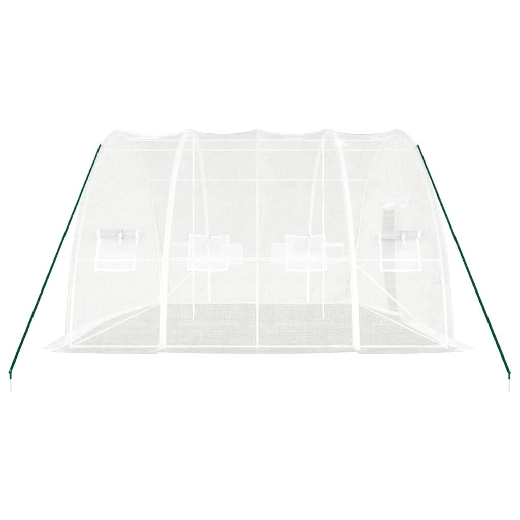 Greenhouse with Steel Frame White 24 m² 6x4x2.85 m Price
