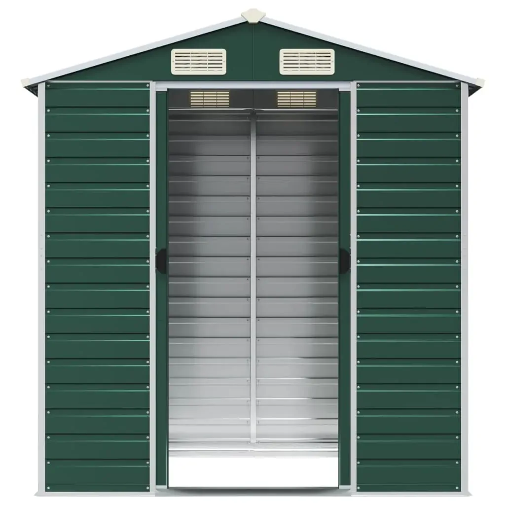 Garden Shed Green 191x130x198 cm Galvanised Steel Price