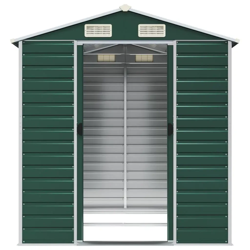 Garden Shed Green 191x215x198 cm Galvanised Steel Price