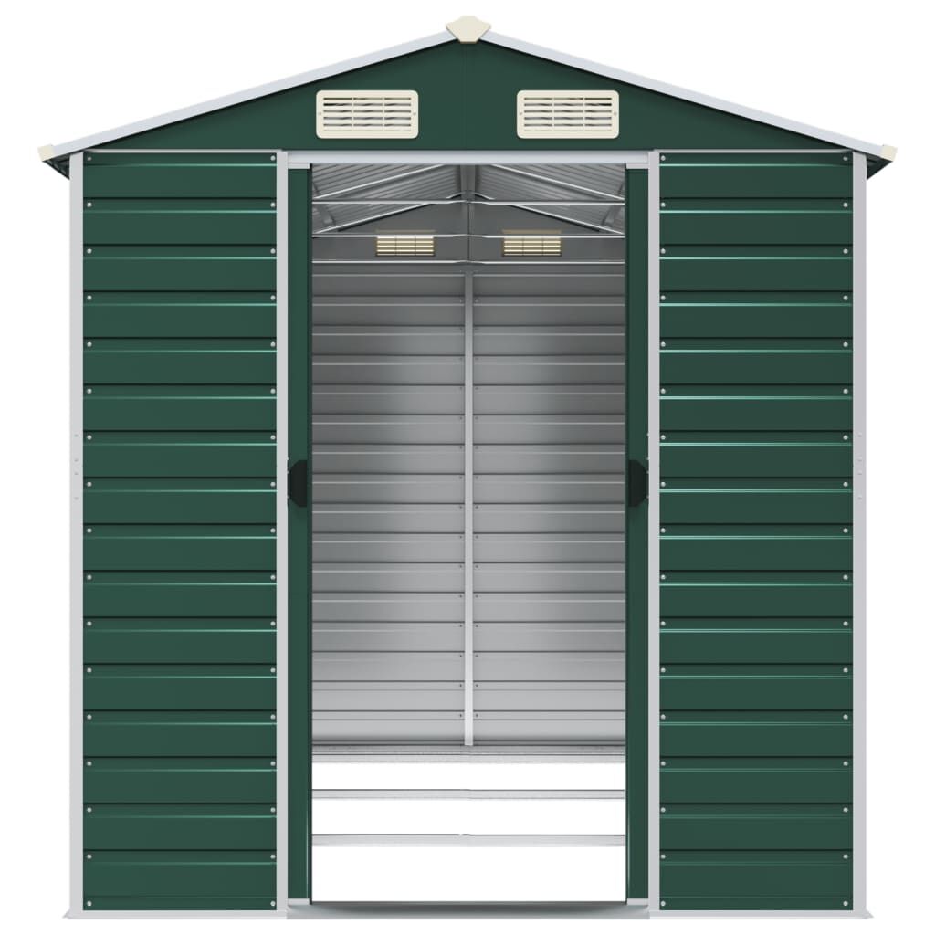 Garden Shed Green 191x300x198 cm Galvanised Steel Price