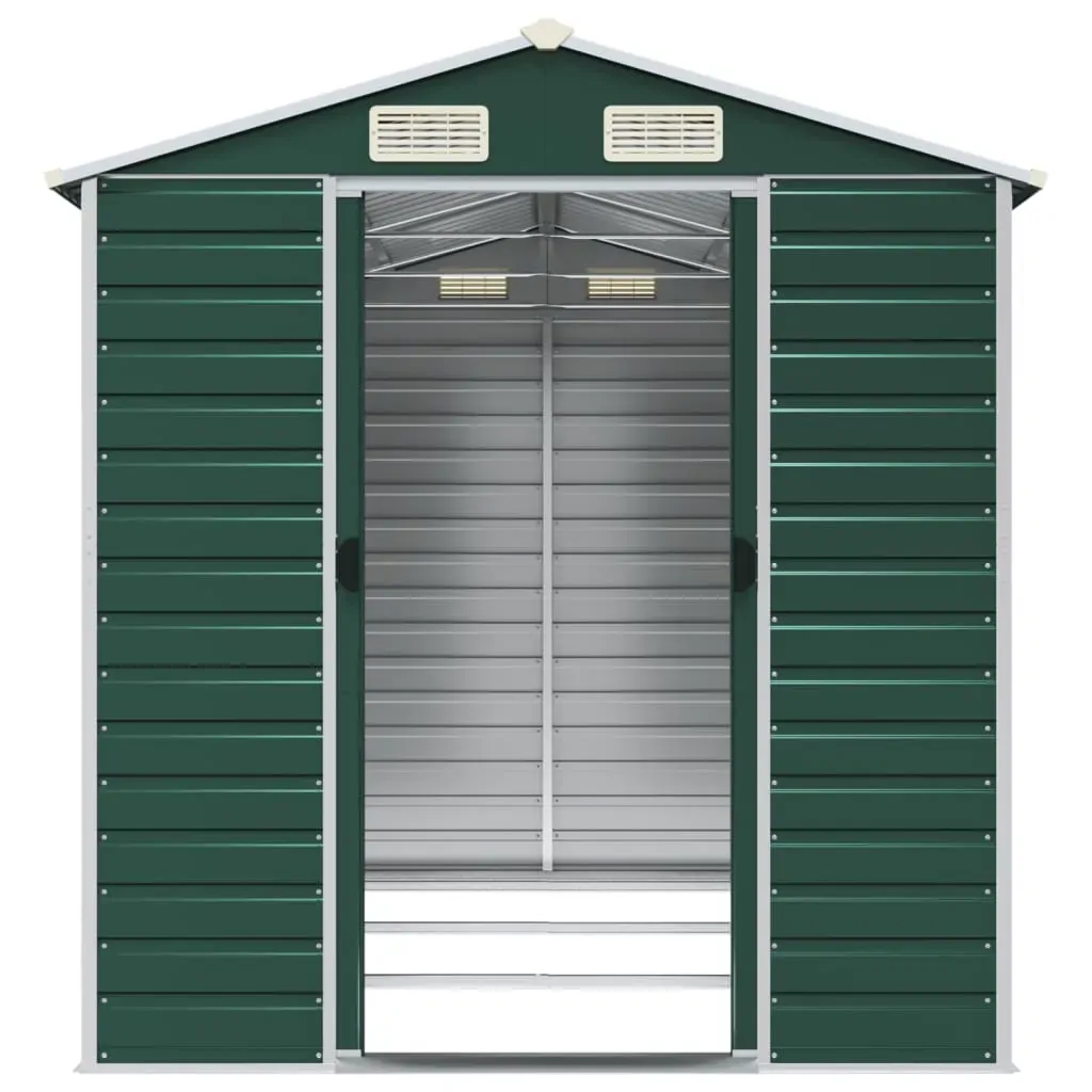 Garden Shed Green 191x300x198 cm Galvanised Steel Price