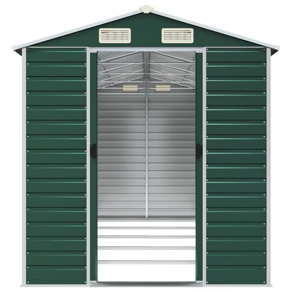 Garden Shed Green 191x470x198 cm Galvanised Steel Price