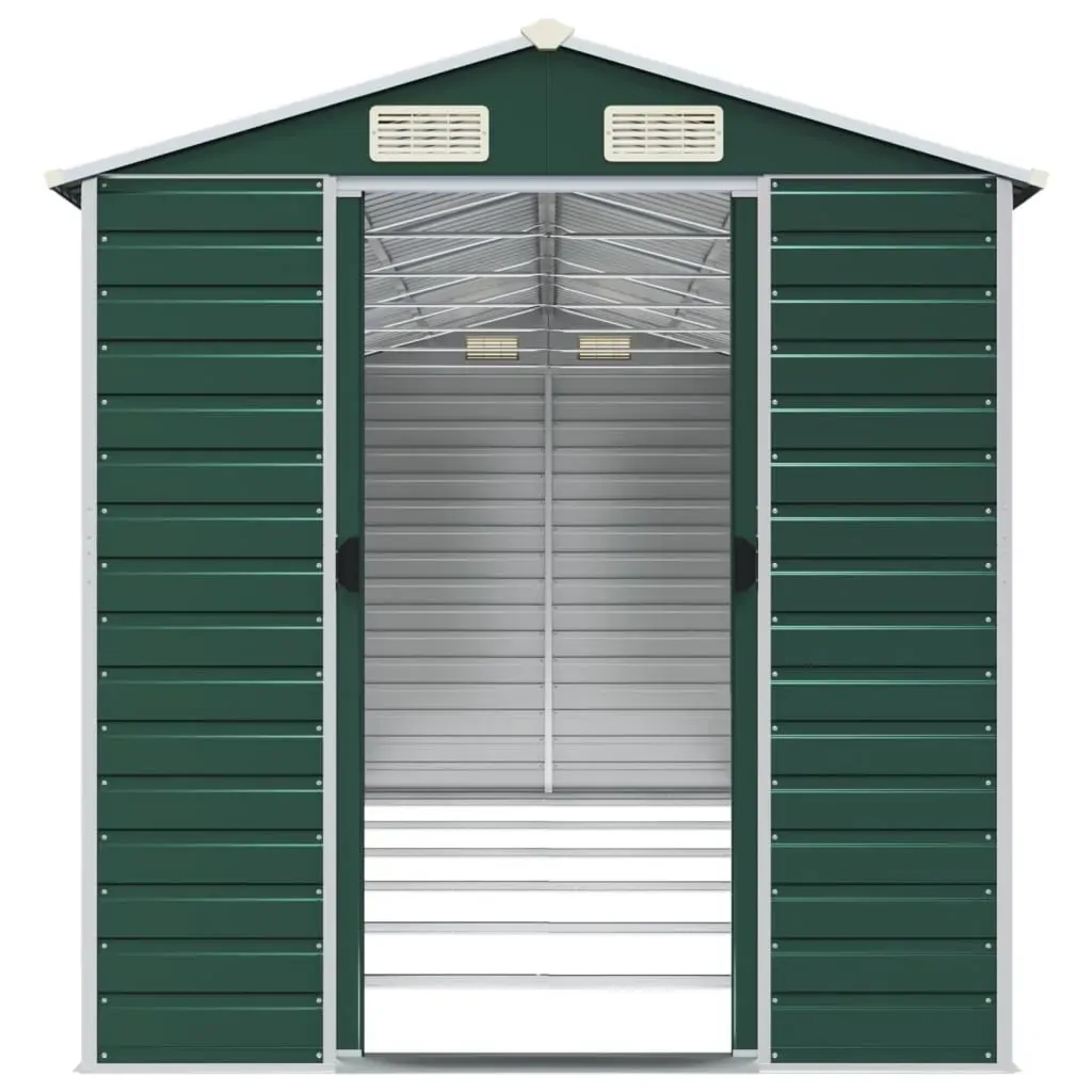 Garden Shed Green 191x555x198 cm Galvanised Steel Price