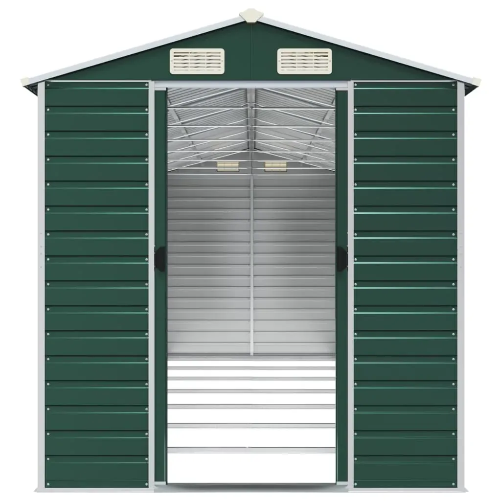 Garden Shed Green 191x640x198 cm Galvanised Steel Price
