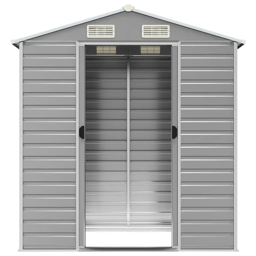 Garden Shed Light Grey 191x130x198 cm Galvanised Steel Price
