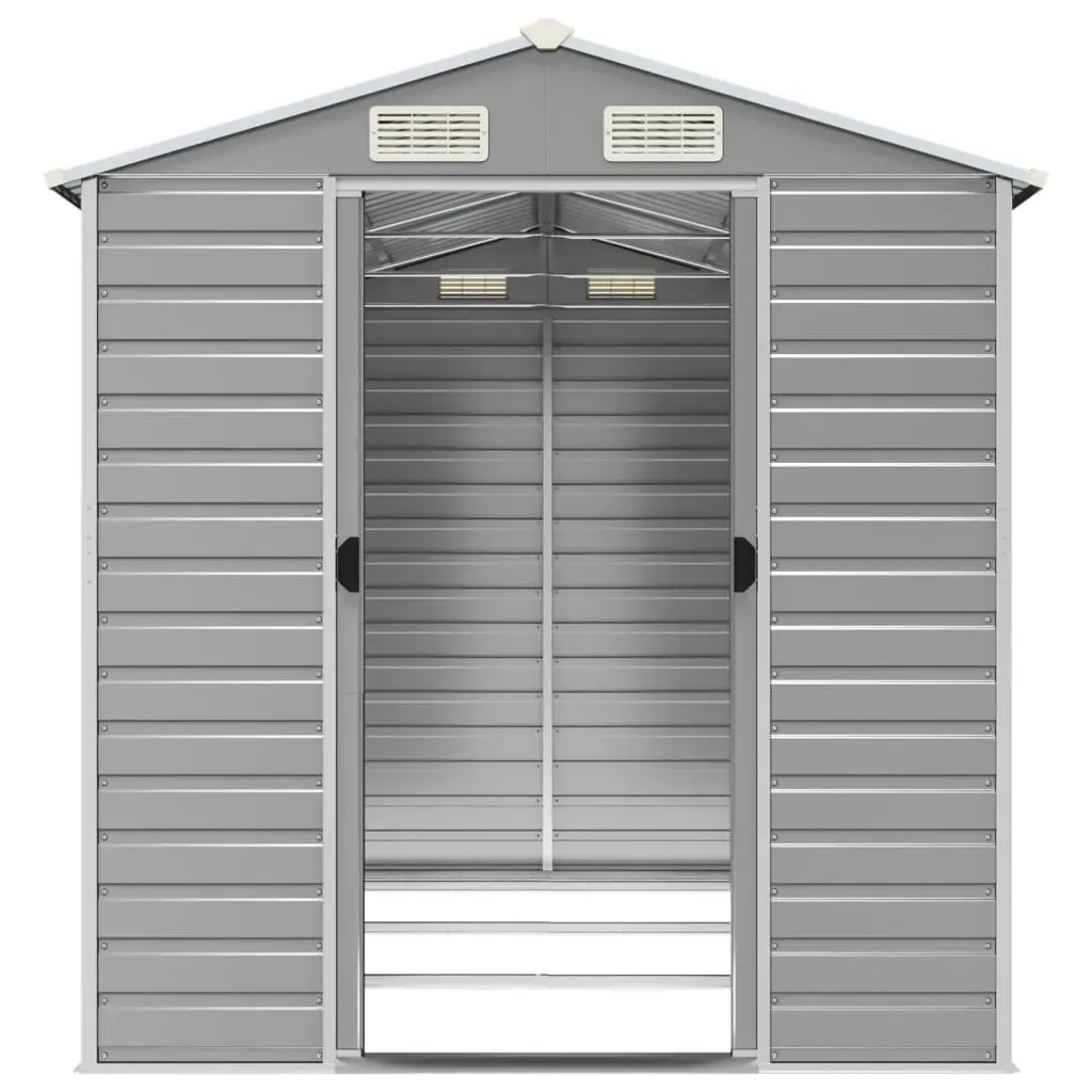 Garden Shed Light Grey 191x300x198 cm Galvanised Steel Price
