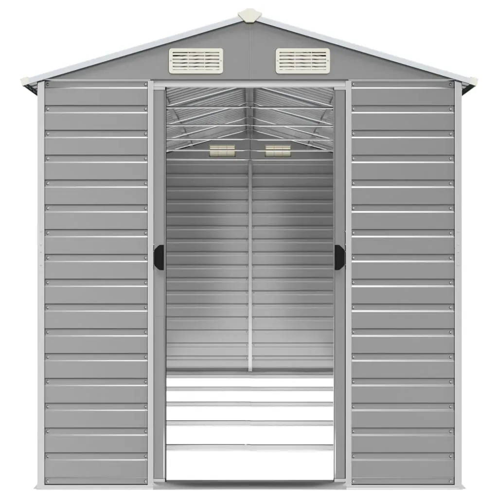 Garden Shed Light Grey 191x470x198 cm Galvanised Steel Price