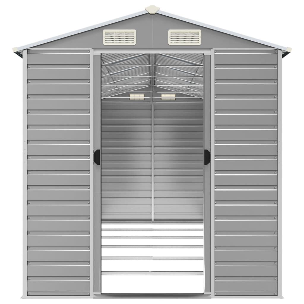 Garden Shed Light Grey 191x555x198 cm Galvanised Steel Price