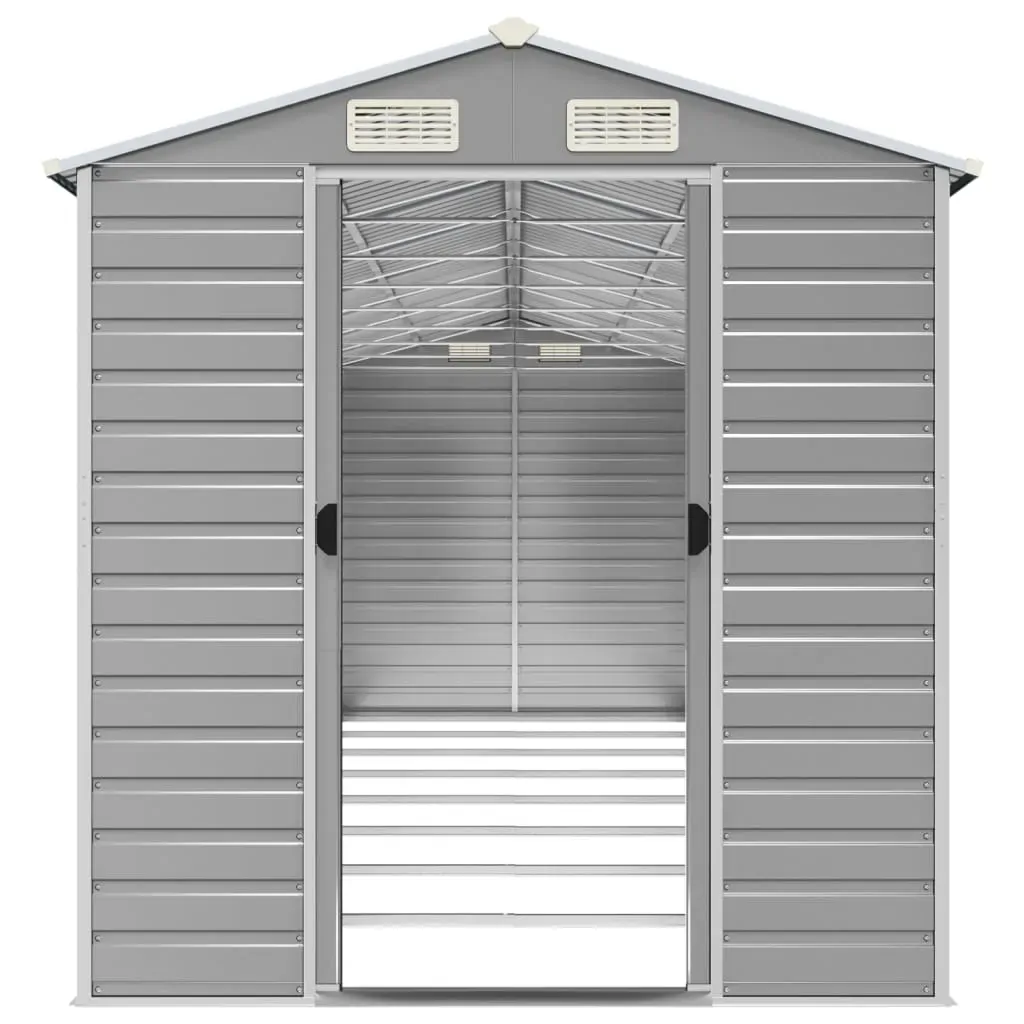 Garden Shed Light Grey 191x725x198 cm Galvanised Steel Price