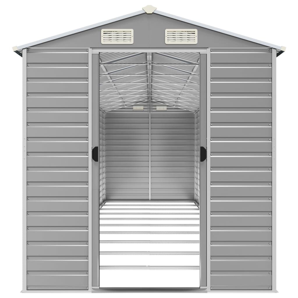 Garden Shed Light Grey 191x895x198 cm Galvanised Steel Price