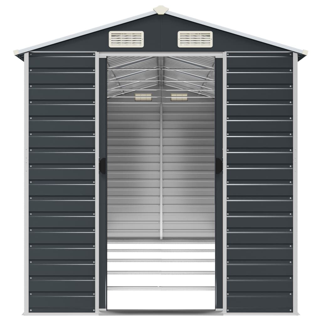 Garden Shed Anthracite 191x470x198 cm Galvanised Steel Price
