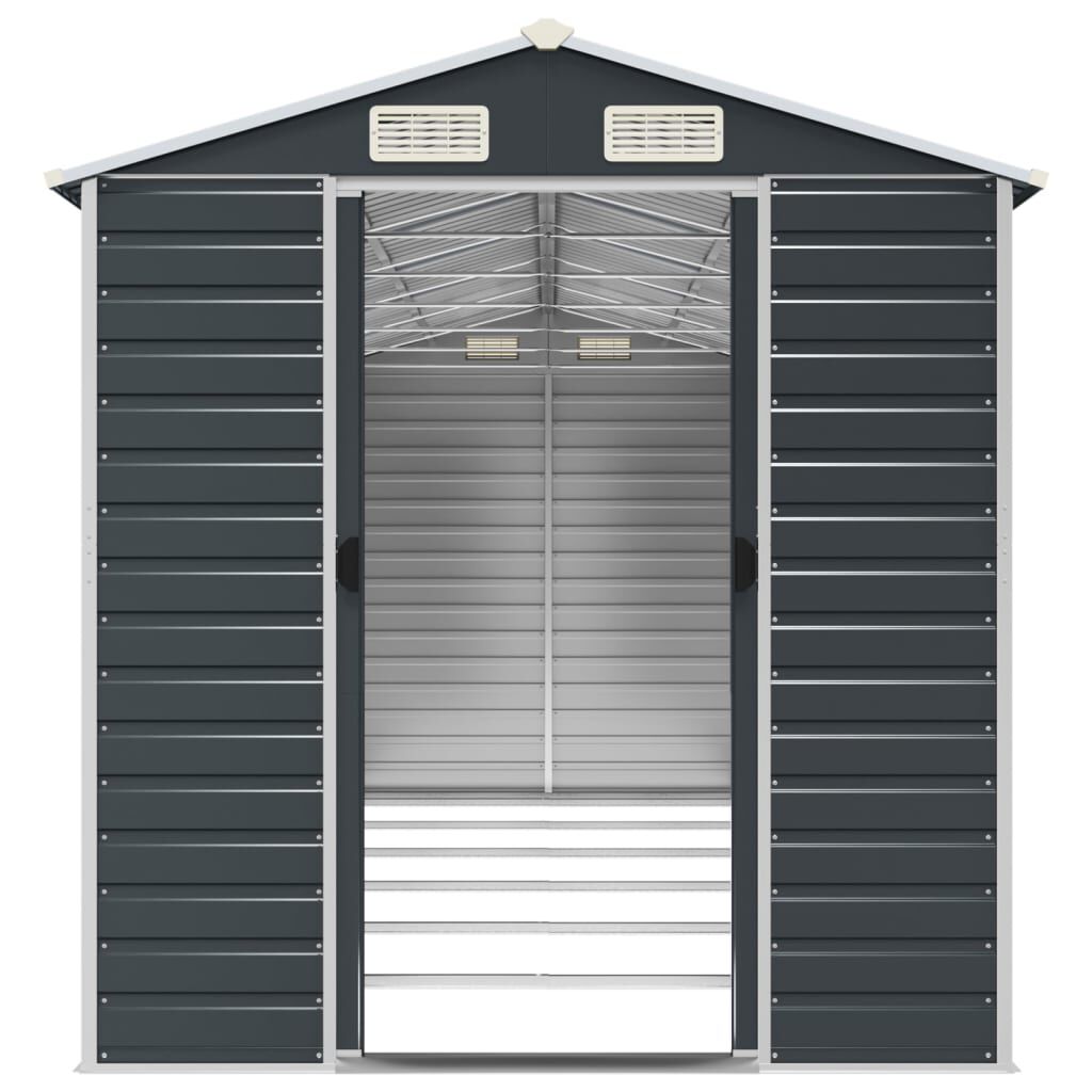 Garden Shed Anthracite 191x555x198 cm Galvanised Steel Price