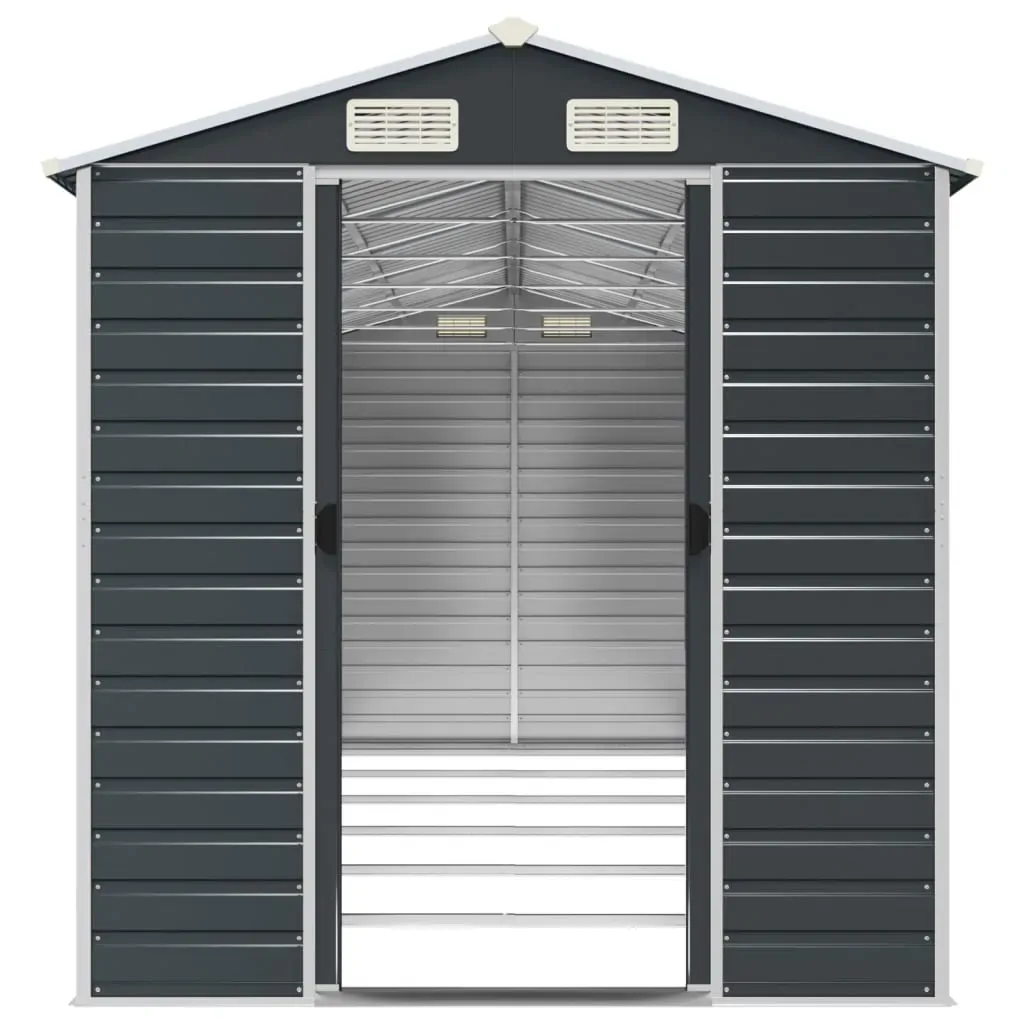 Garden Shed Anthracite 191x555x198 cm Galvanised Steel Price