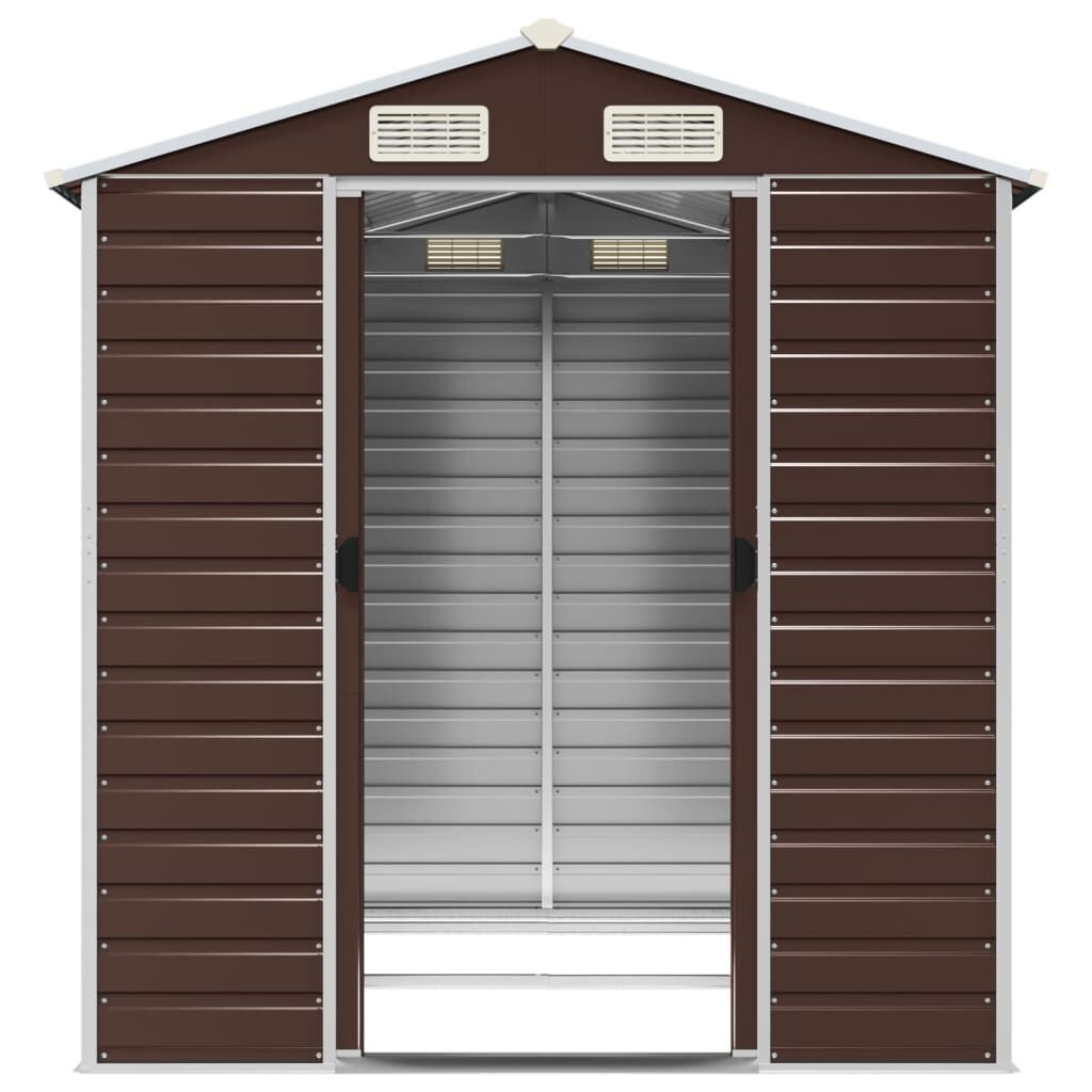 Garden Shed Brown 191x215x198 cm Galvanised Steel Price