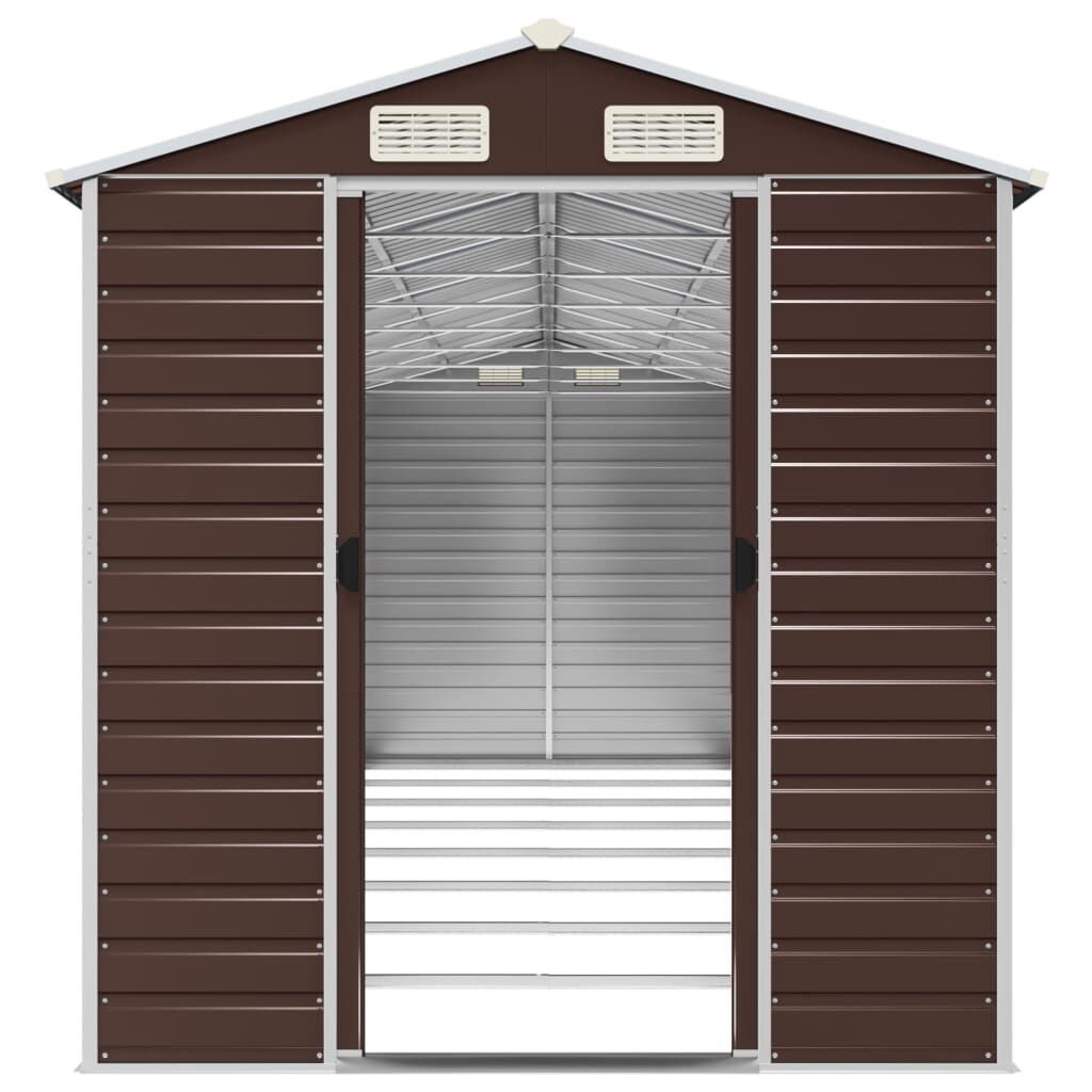 Garden Shed Brown 191x725x198 cm Galvanised Steel Price