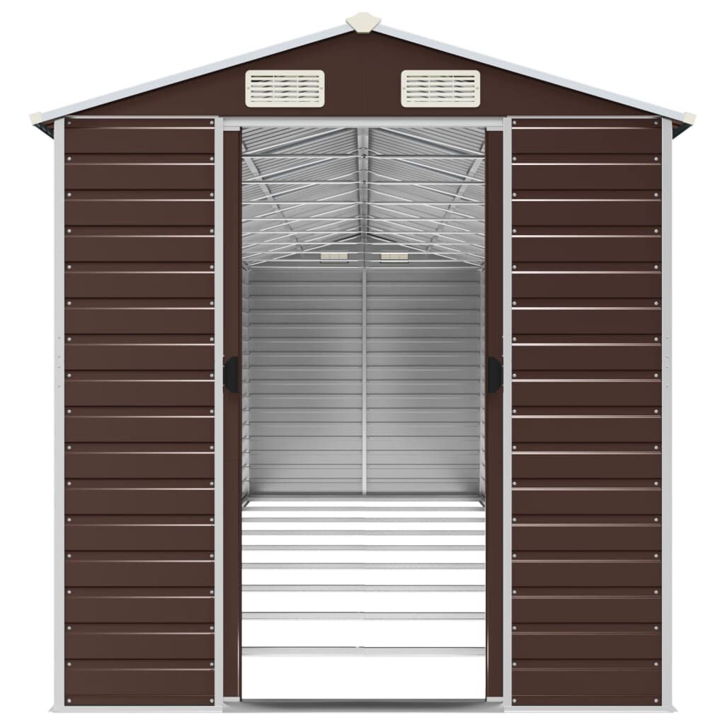Garden Shed Brown 191x810x198 cm Galvanised Steel Price