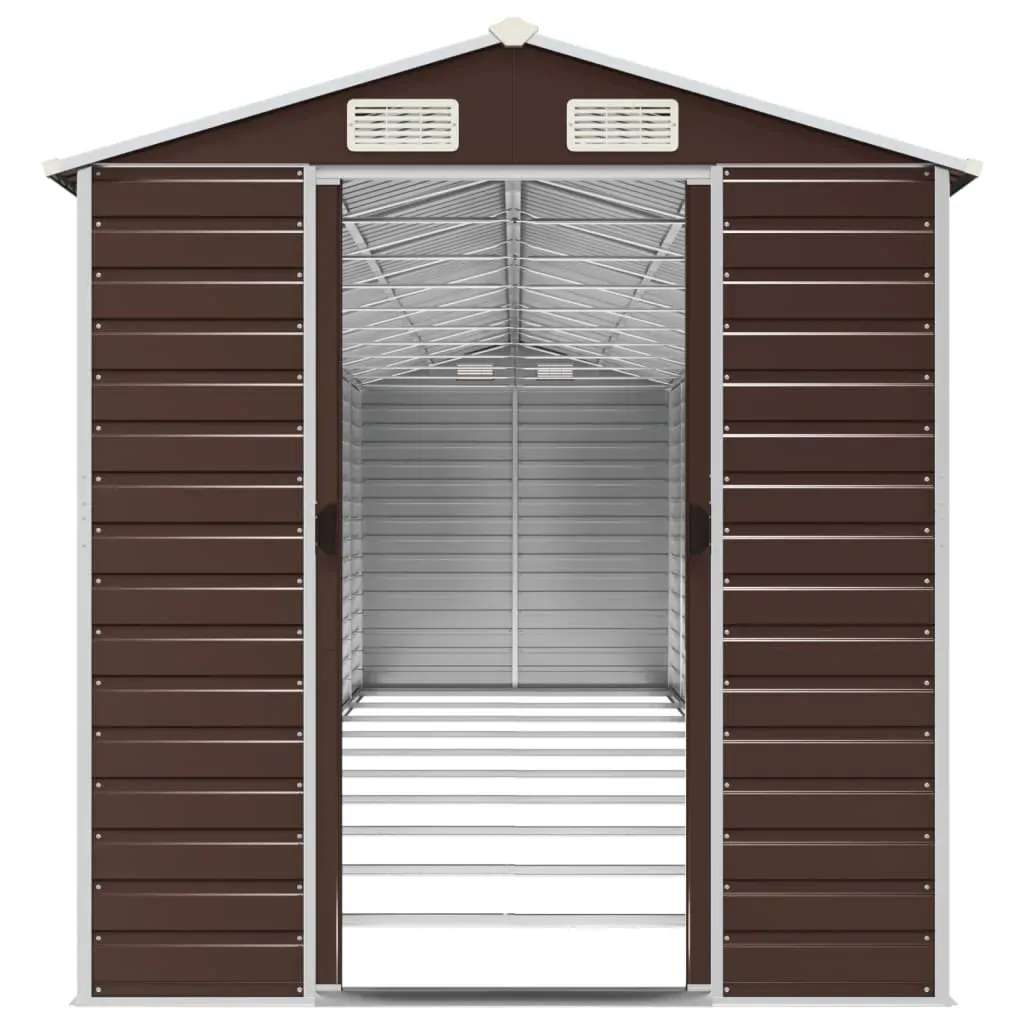 Garden Shed Brown 191x895x198 cm Galvanised Steel Price