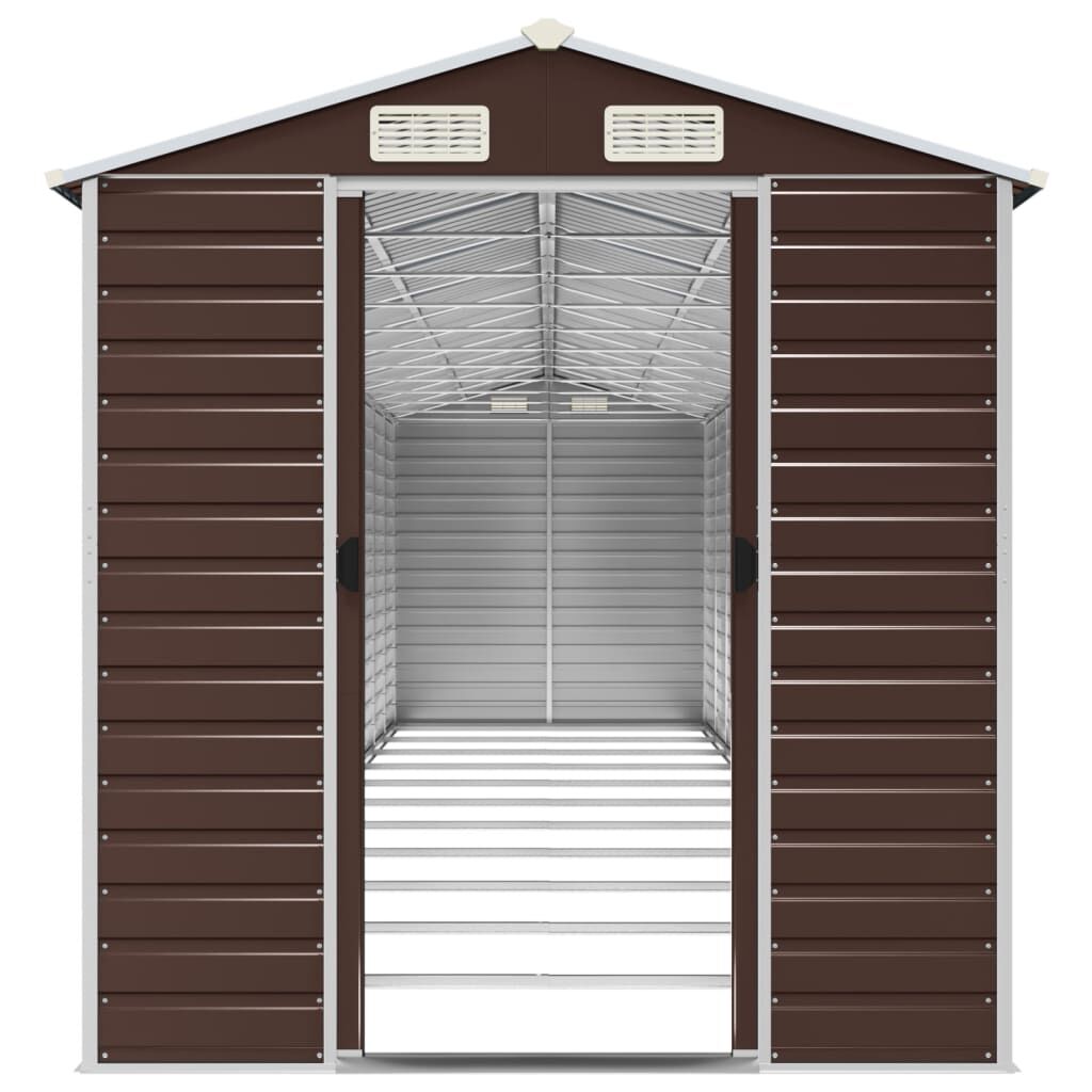 Garden Shed Brown 191x980x198 cm Galvanised Steel Price