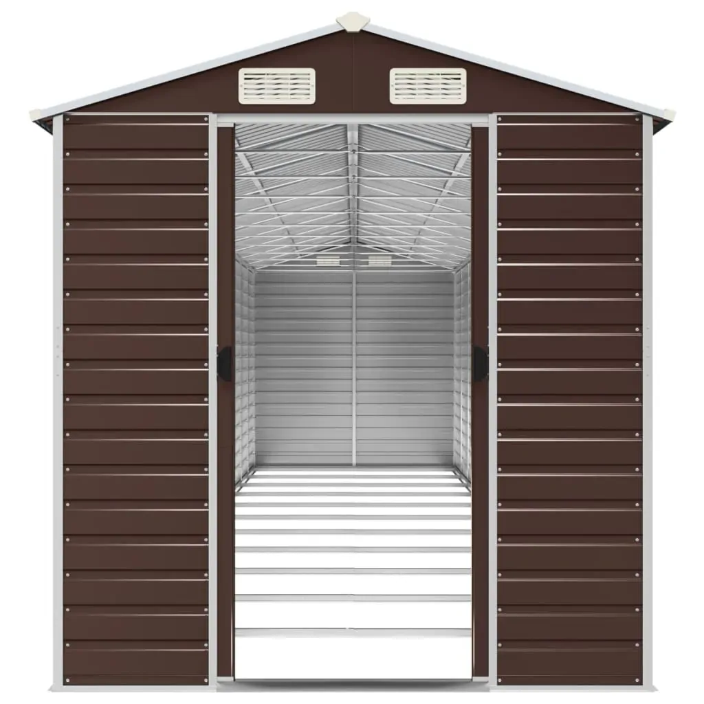 Garden Shed Brown 191x980x198 cm Galvanised Steel Price