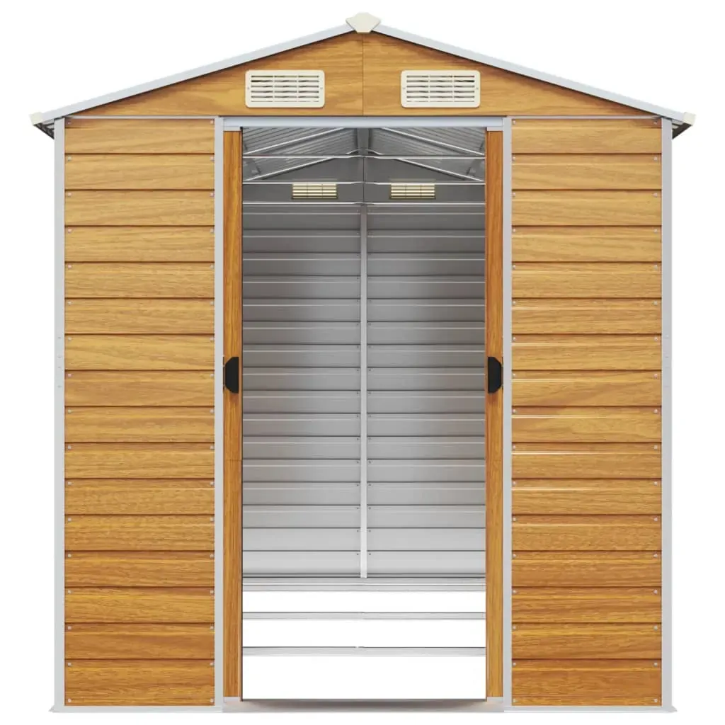 Garden Shed Light Brown 191x300x198 cm Galvanised Steel Price