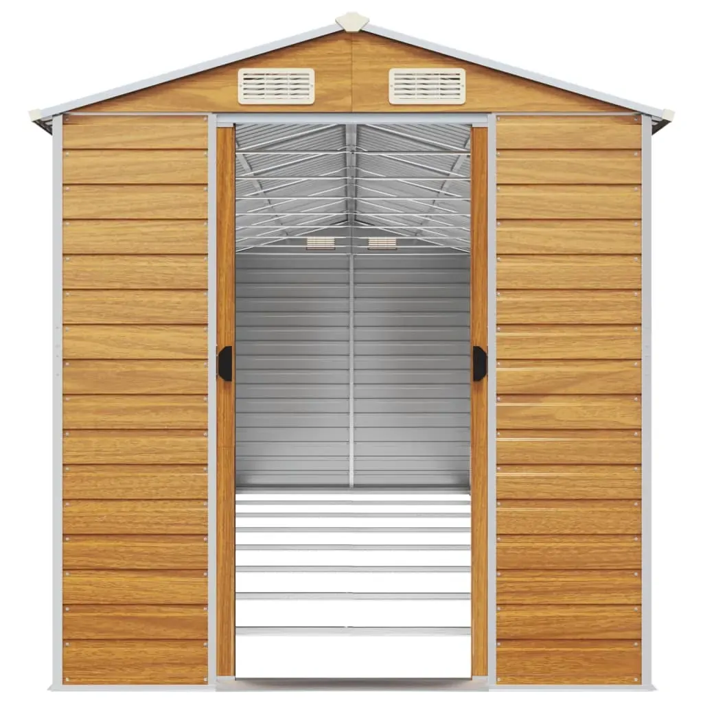 Garden Shed Light Brown 191x725x198 cm Galvanised Steel Price