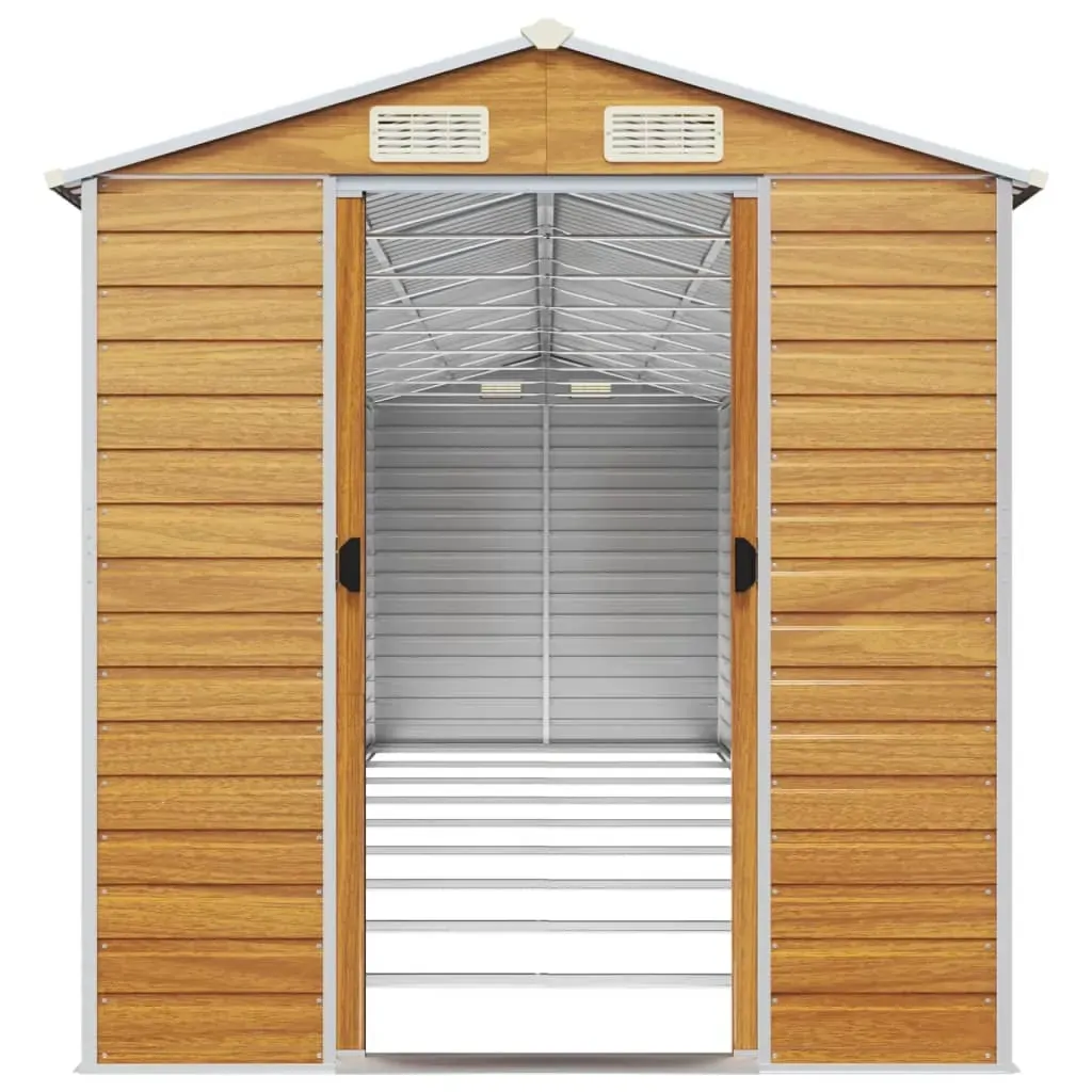 Garden Shed Light Brown 191x810x198 cm Galvanised Steel Price