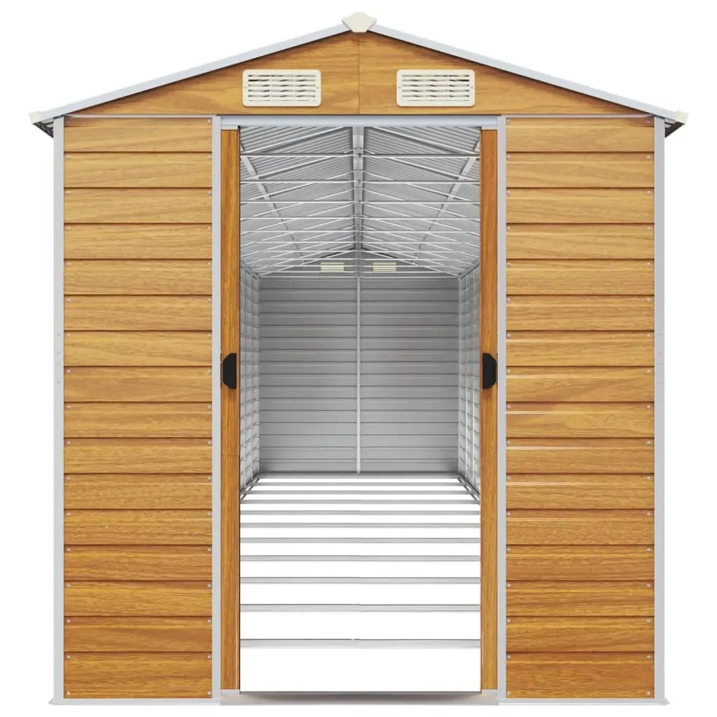 Garden Shed Light Brown 191x980x198 cm Galvanised Steel Price