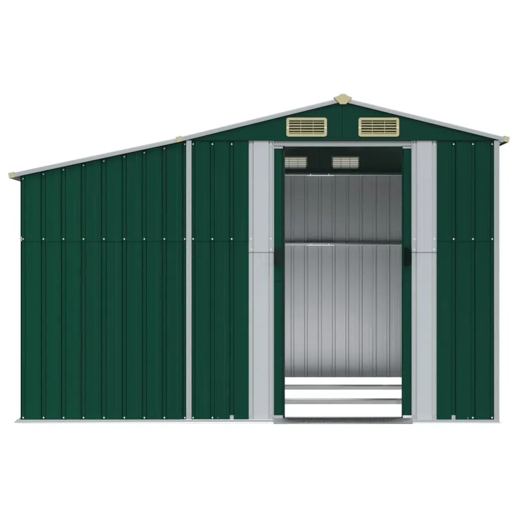 Garden Shed Green 277x279x179 cm Galvanised Steel Price
