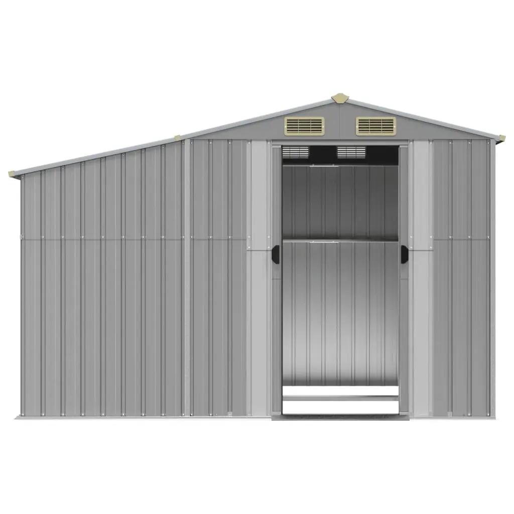 Garden Shed Grey 277x192.5x179 cm Galvanised Steel Price