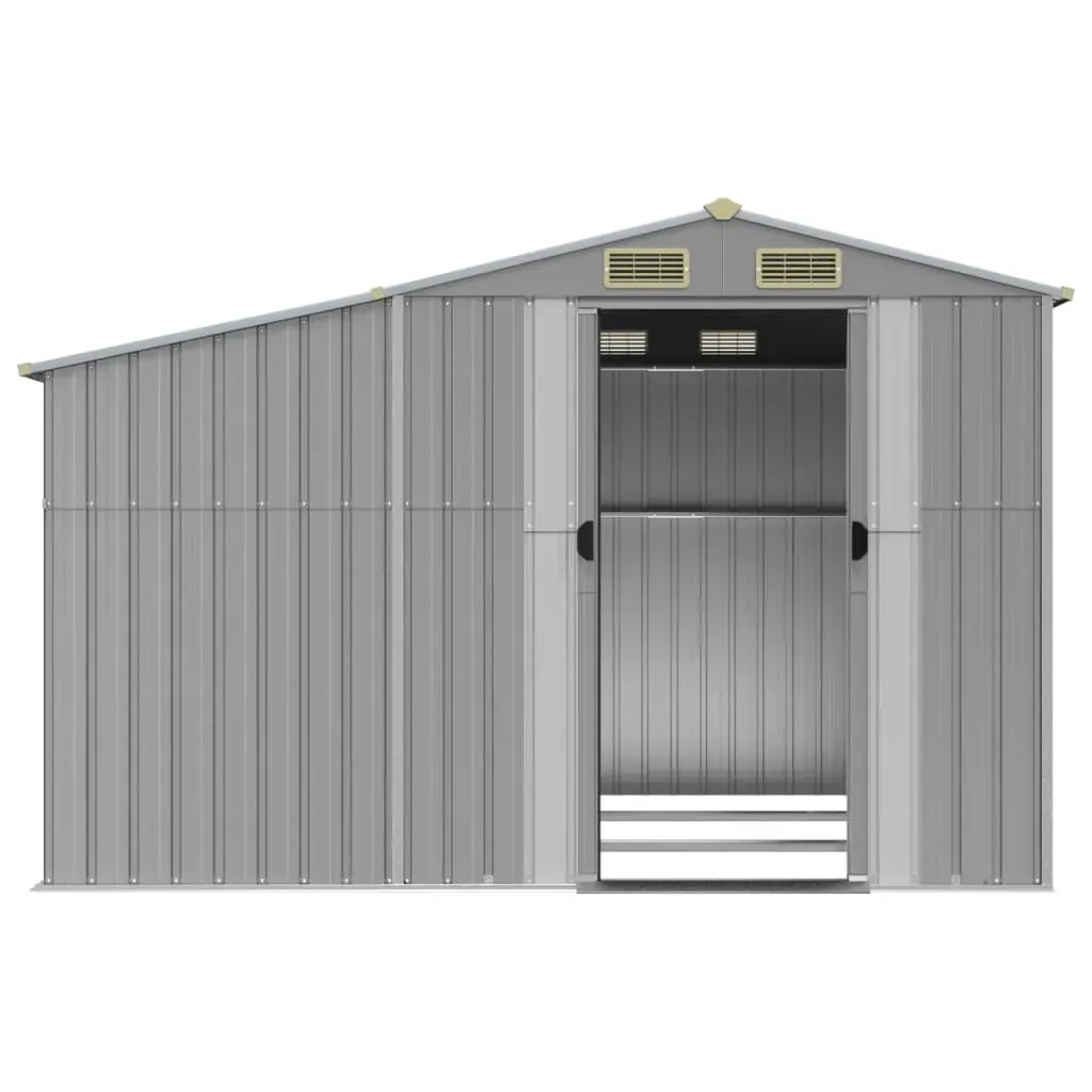 Garden Shed Grey 277x279x179 cm Galvanised Steel Price