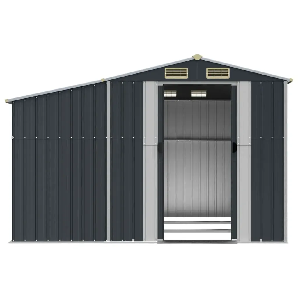 Garden Shed Anthracite 277x279x179 cm Galvanised Steel Price