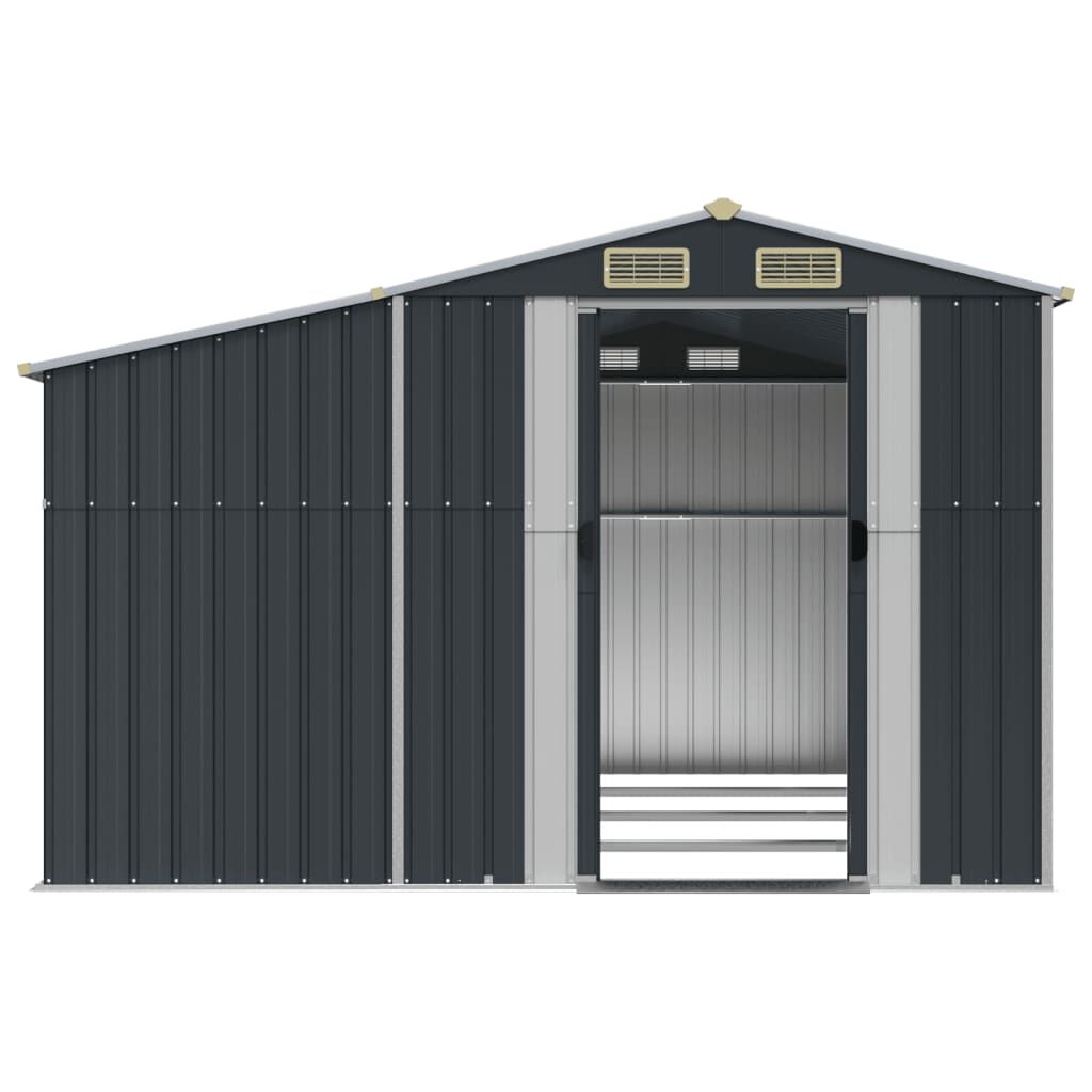 Garden Shed Anthracite 277x365.5x179 cm Galvanised Steel Price