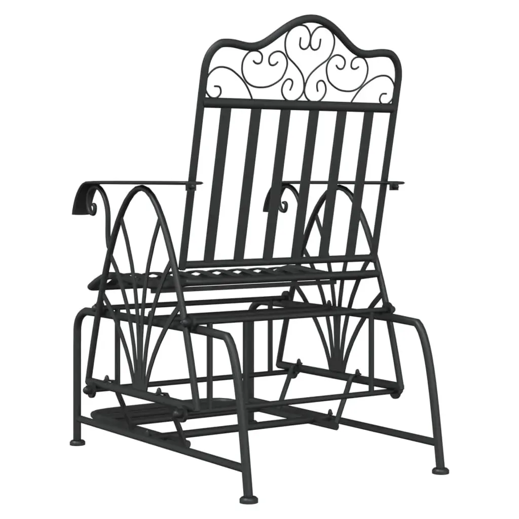 Glider Bench 61 cm Black Steel Price