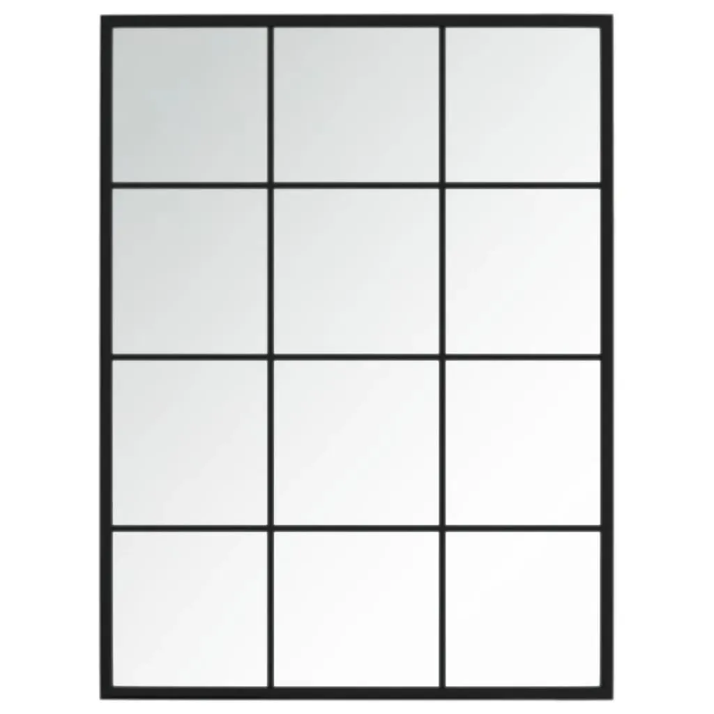 Wall Mirrors 2 pcs Black 80x60 cm Metal Price