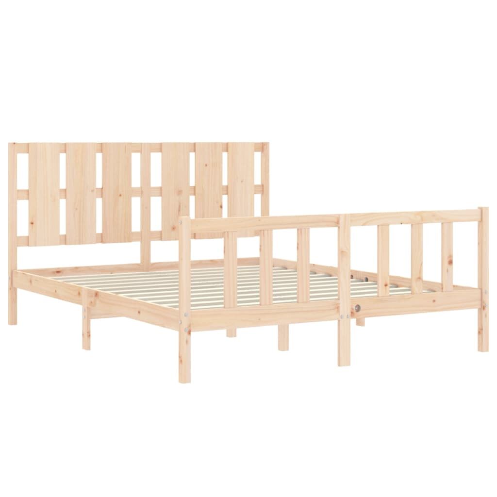 Bed Frame without Mattress 150x200 cm Solid Wood Pine Price