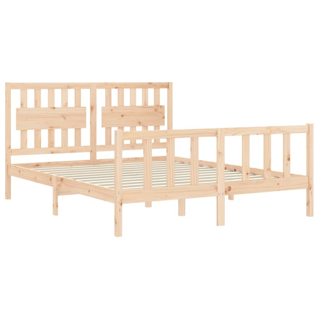 Bed Frame without Mattress 150x200 cm Solid Wood Pine Price