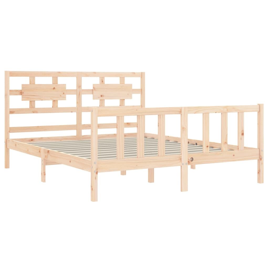 Bed Frame without Mattress 150x200 cm Solid Wood Pine Price
