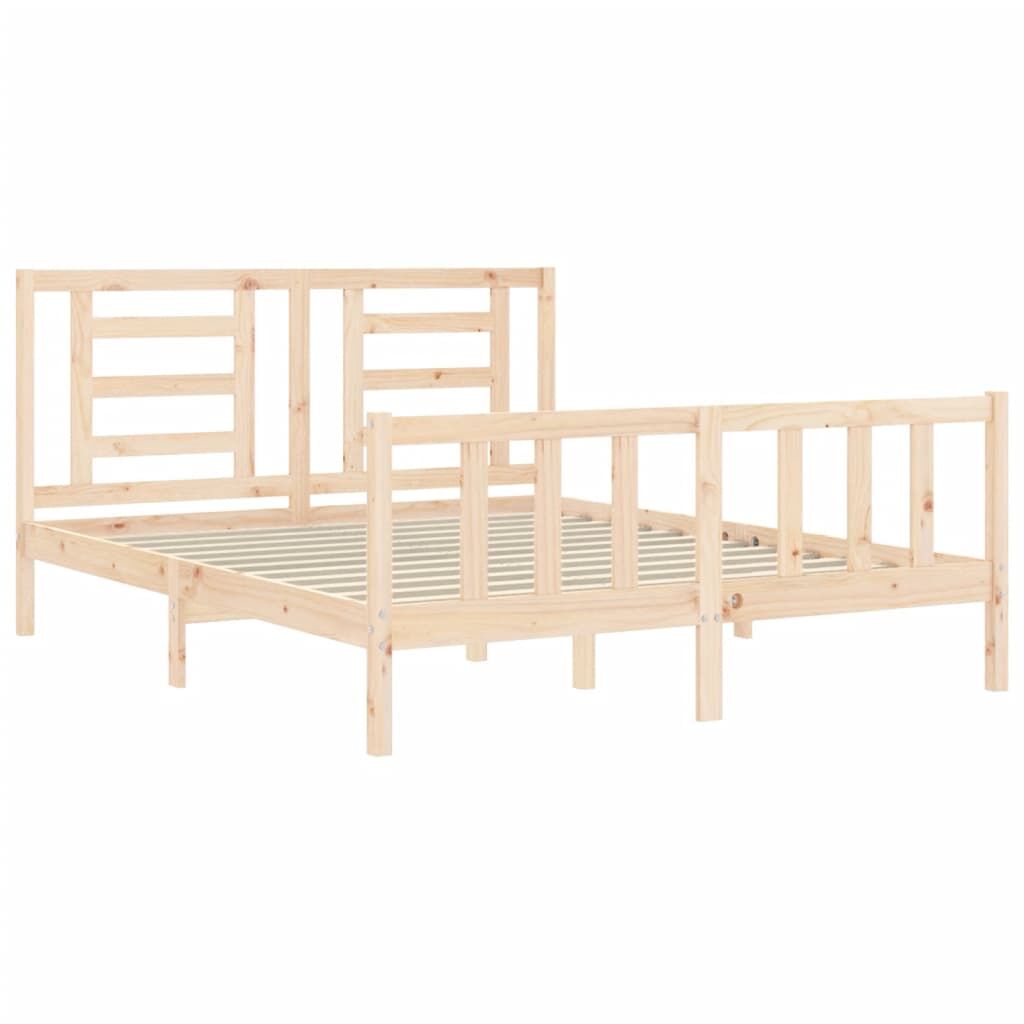 Bed Frame without Mattress 150x200 cm Solid Wood Pine Price