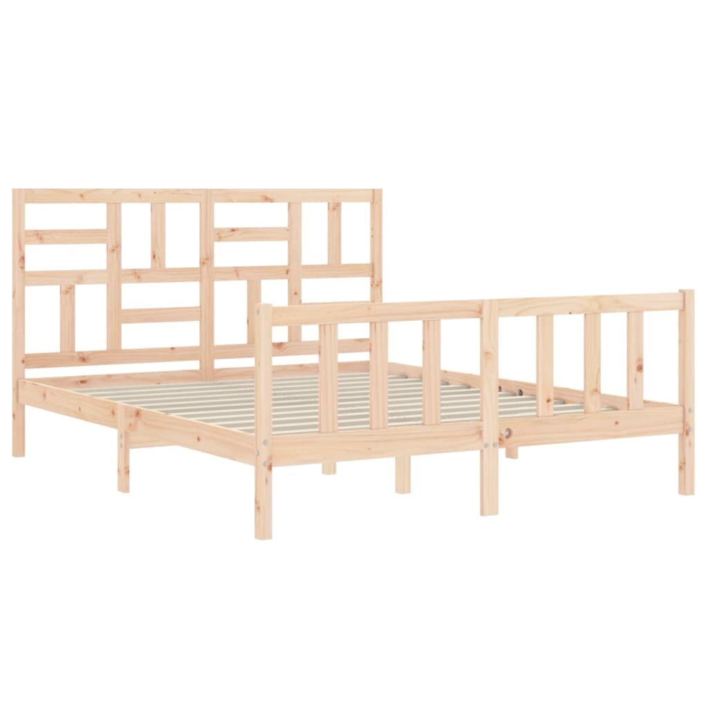 Bed Frame without Mattress 150x200 cm Solid Wood Pine Price
