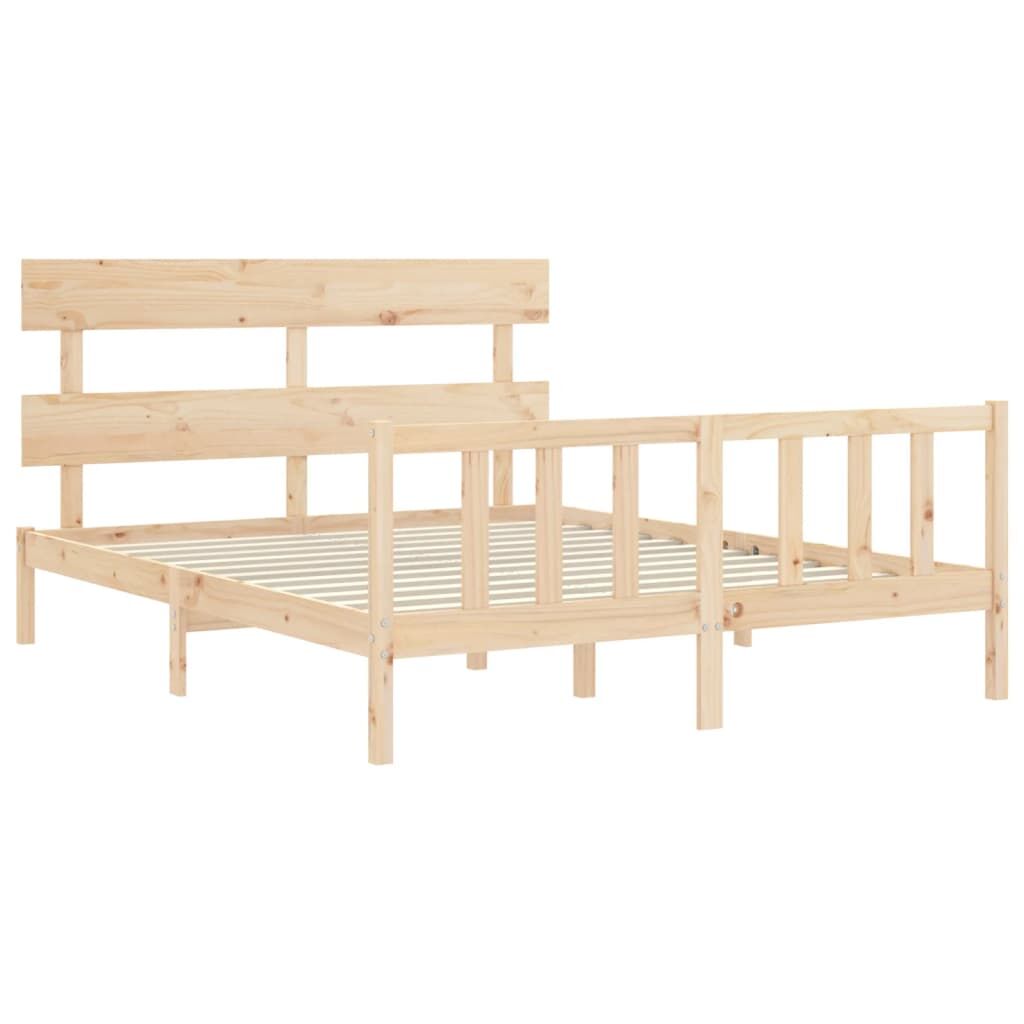 Bed Frame without Mattress 150x200 cm Solid Wood Pine Price