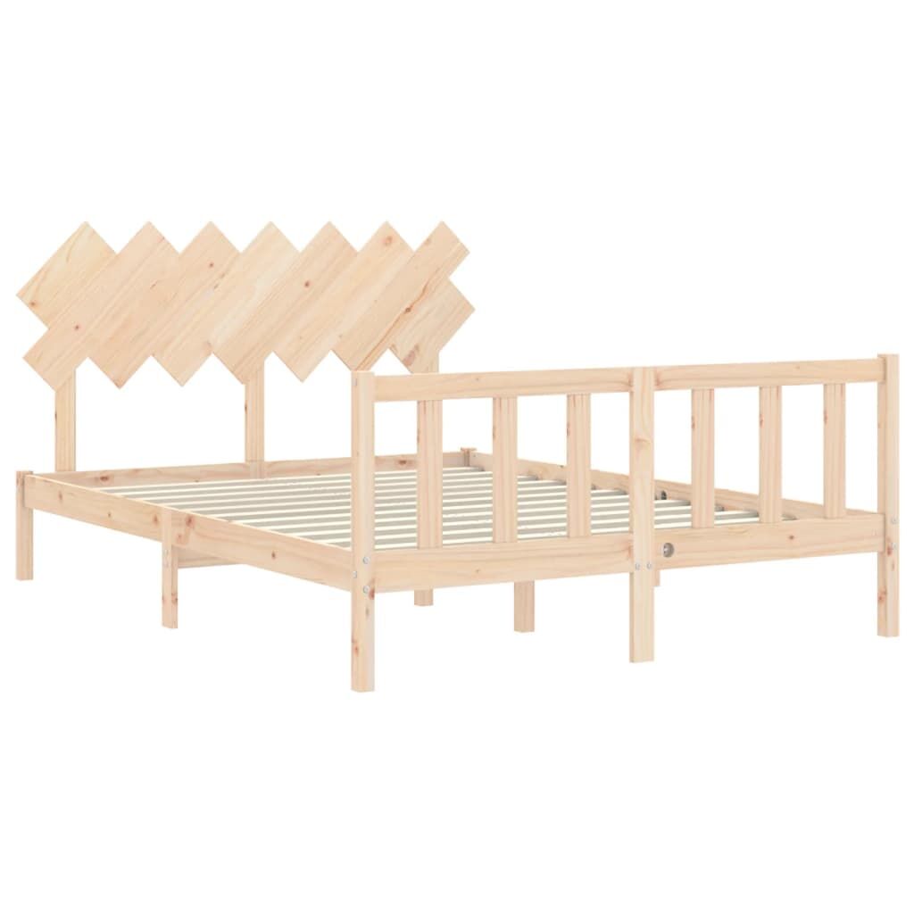 Bed Frame without Mattress 150x200 cm Solid Wood Pine Price