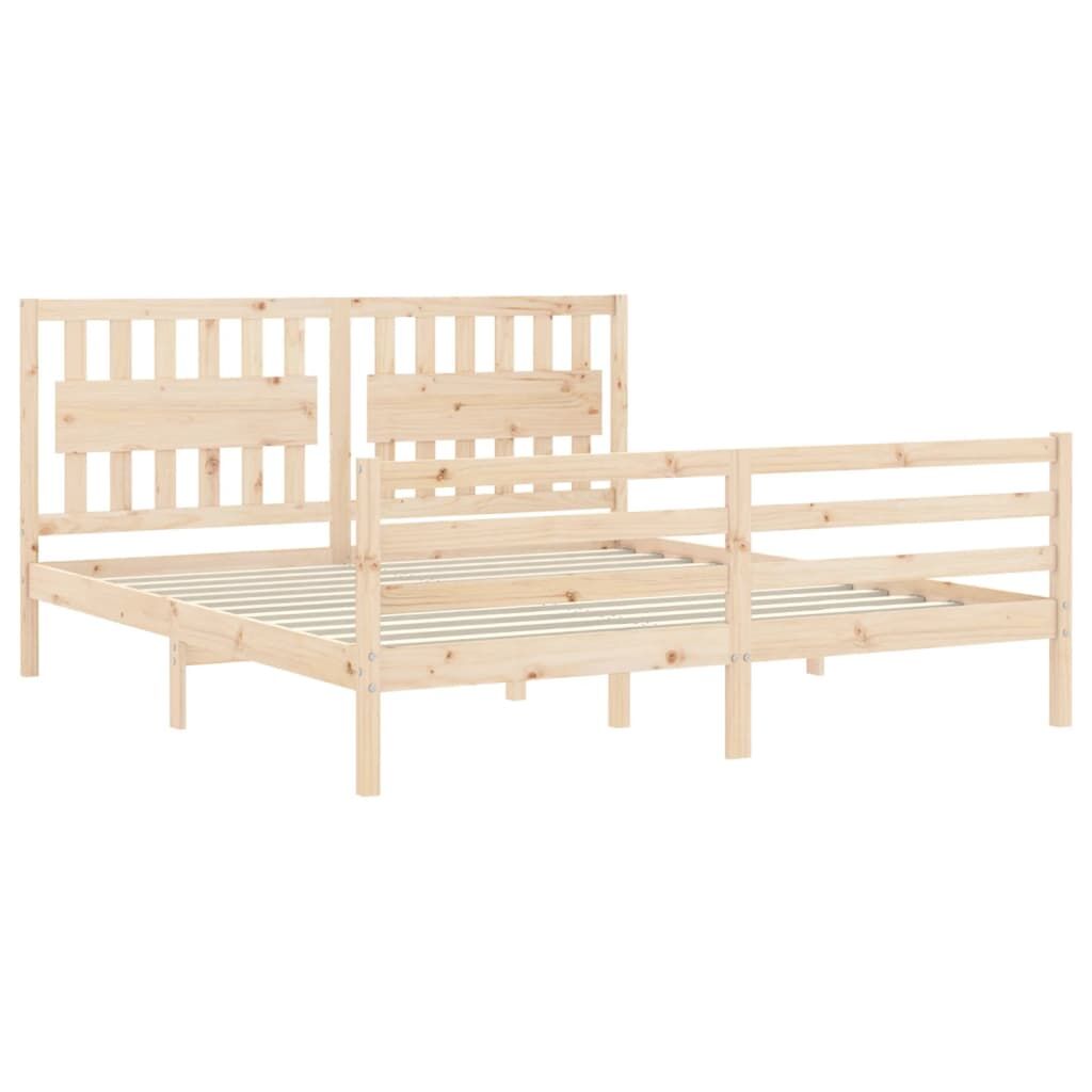 Bed Frame without Mattress 183x203 cm King Solid Wood Price