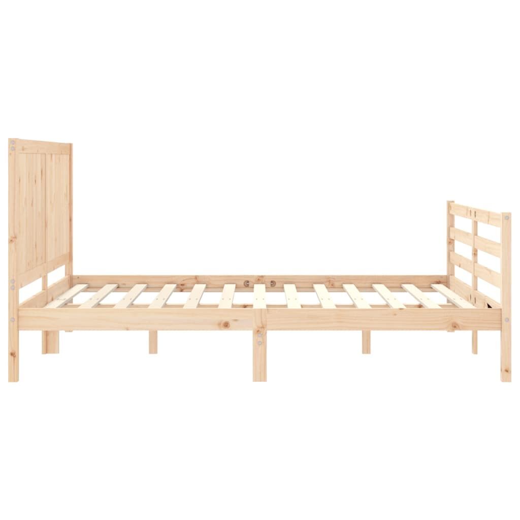 Bed Frame without Mattress 150x200 cm Solid Wood Price