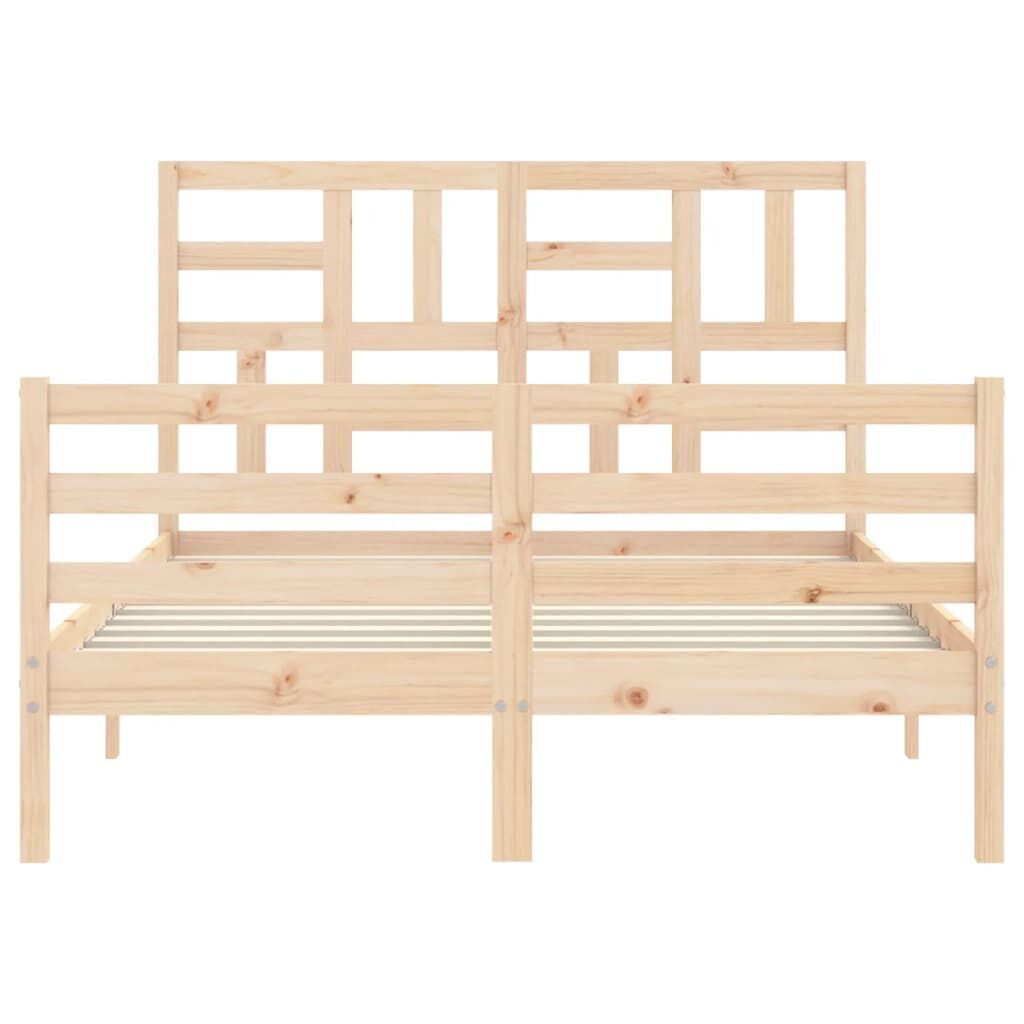 Bed Frame without Mattress 135x190 cm Solid Wood Price