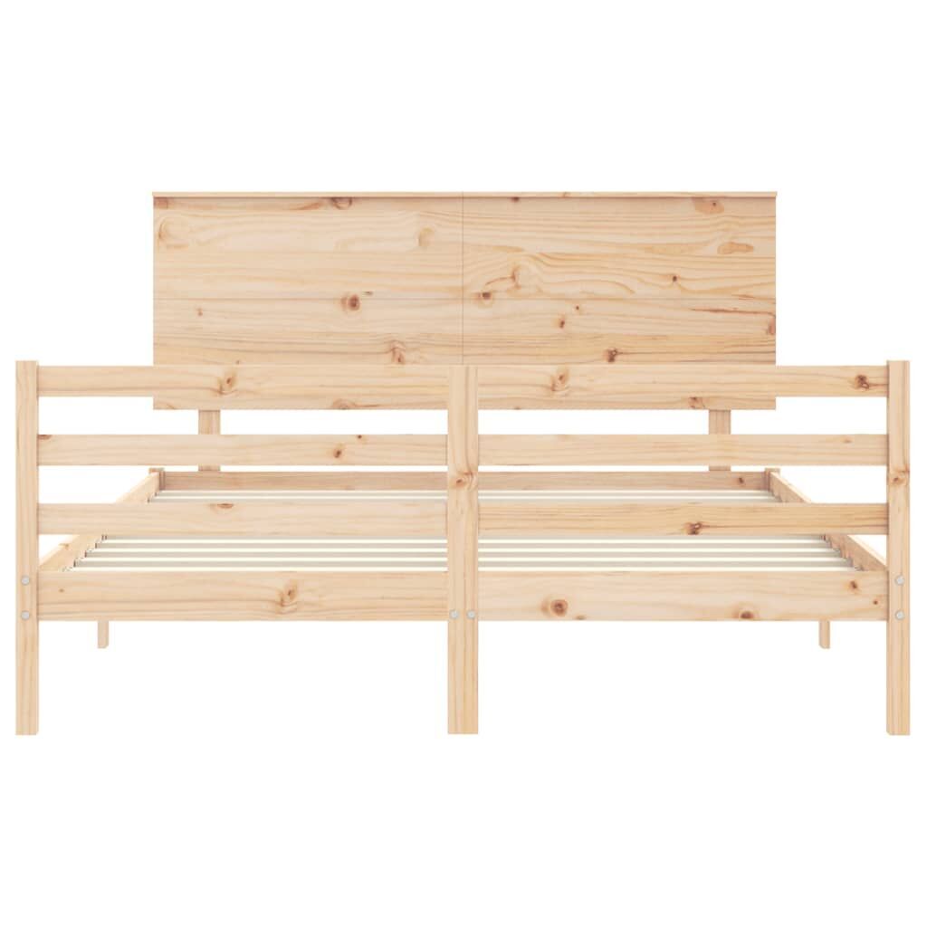 Bed Frame without Mattress 150x200 cm Solid Wood Price