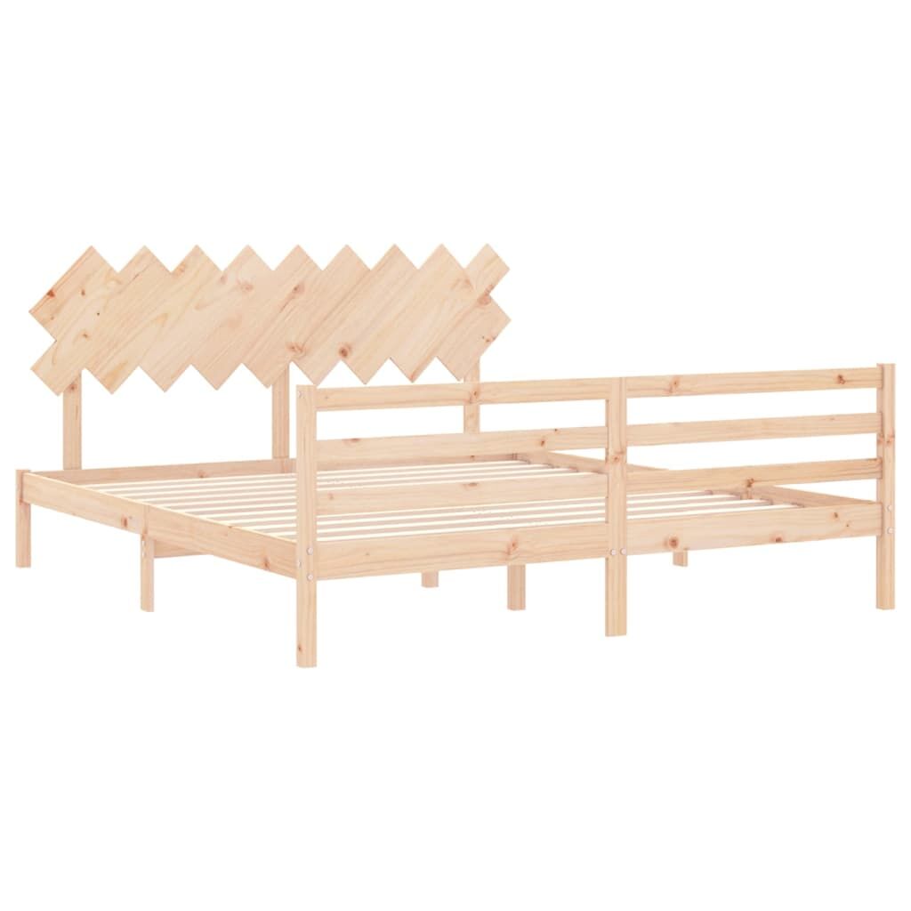 Bed Frame without Mattress 183x203 cm King Solid Wood Price