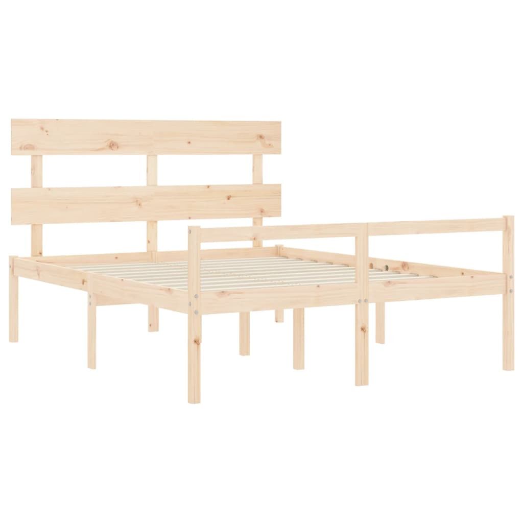 Senior Bed without Mattress 150x200 cm Solid Wood Price