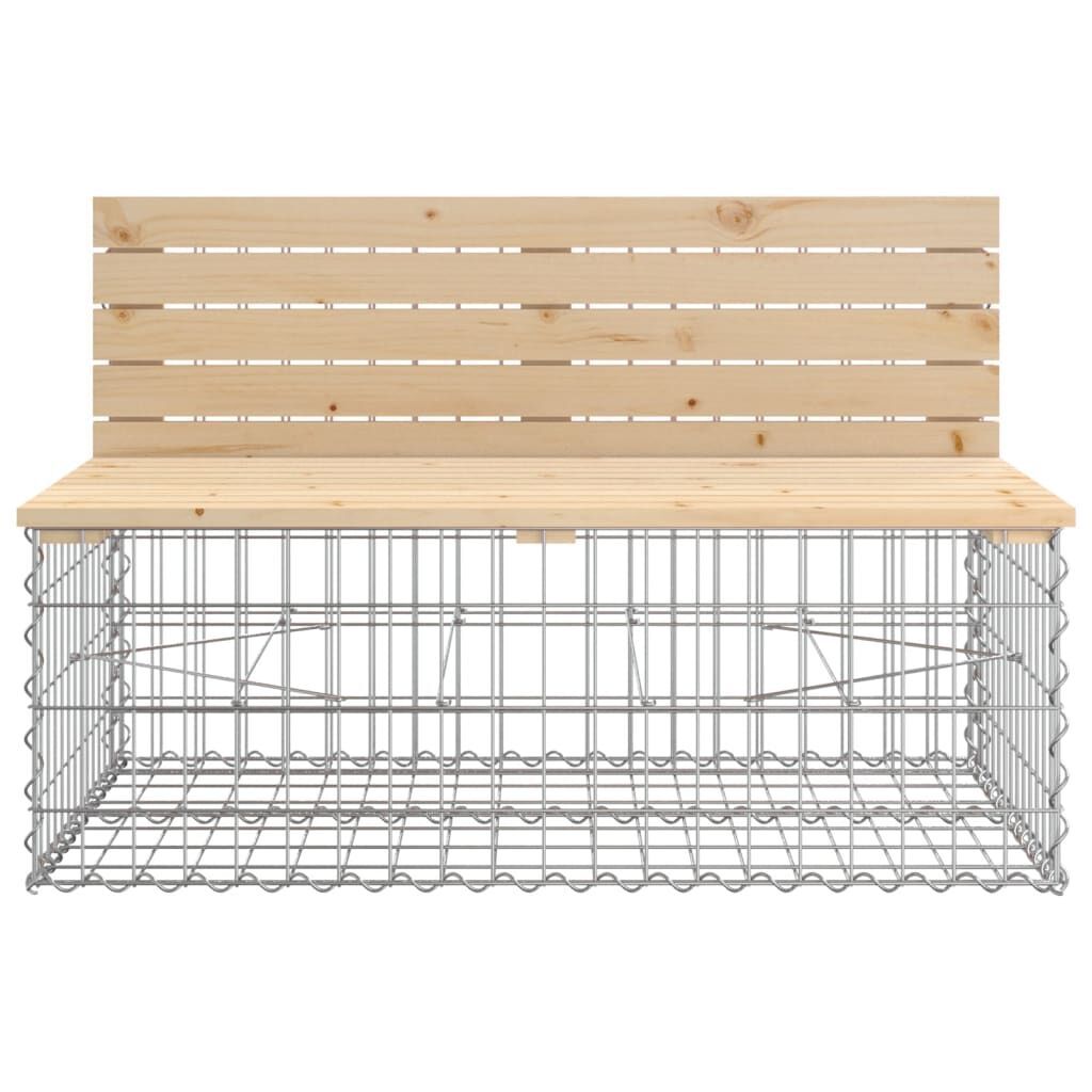 Garden Bench Gabion Design 347x71x65.5 cm Solid Wood Pine Price